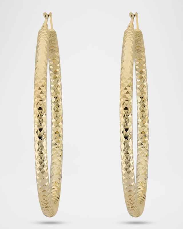 Bold Sparkle Large Hoop Earrings
